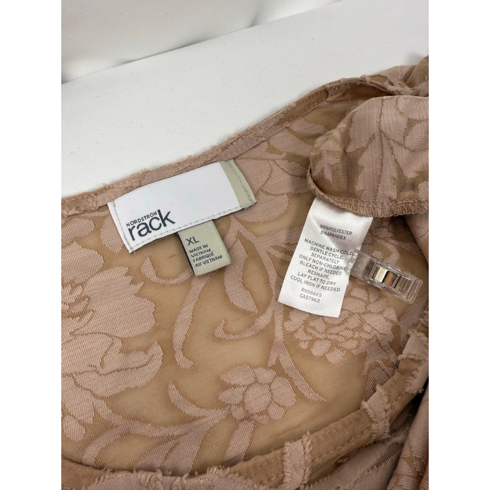 NWOT Women's Nordstrom Rack Lace Tank Top Tan XL $5 w/$25 purchase - Picture 7 of 7